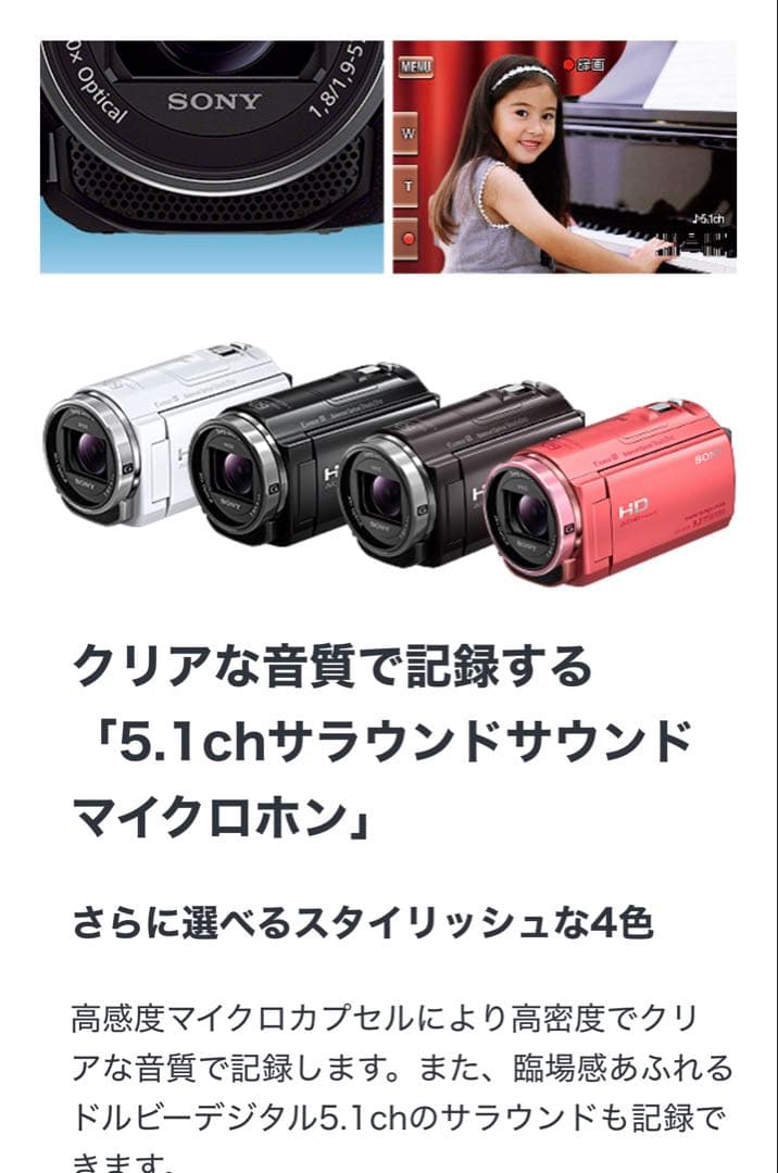 美品 SONY ビデオカメラ HDR-CX535