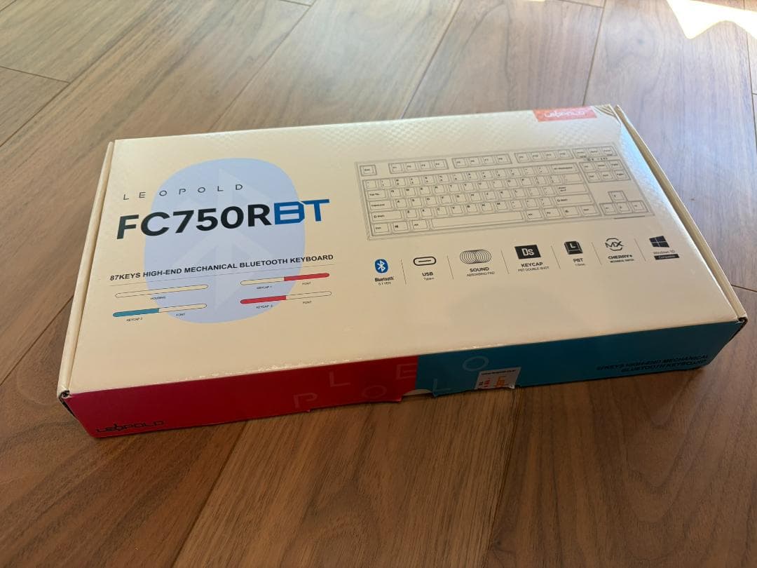 Leopold FC750RBT コーラルブルー ワイヤレスメカニカルキーボード