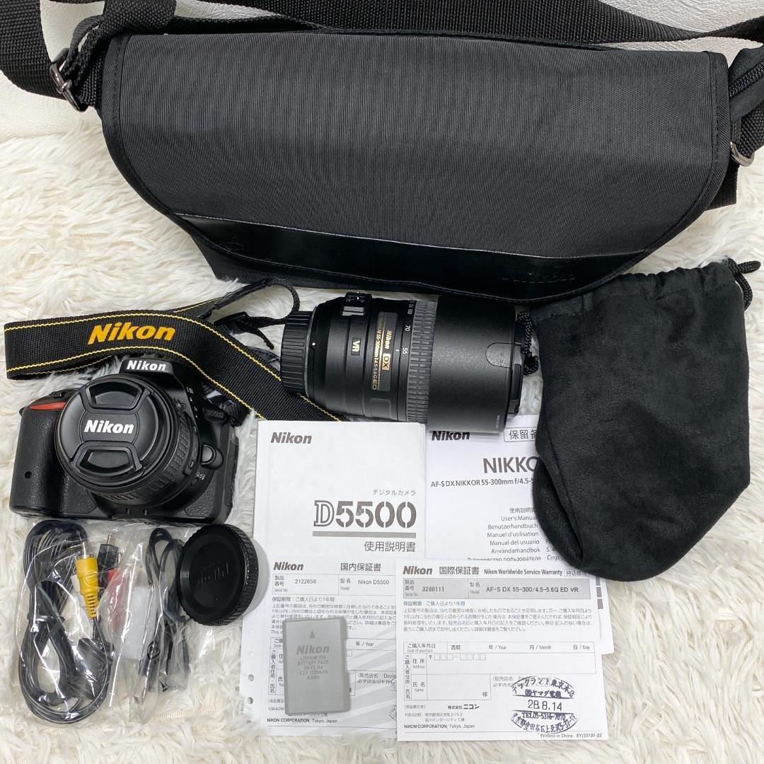 Nikon D5500 デジタル一眼レフカメラ ダブルズームキット付き 美品