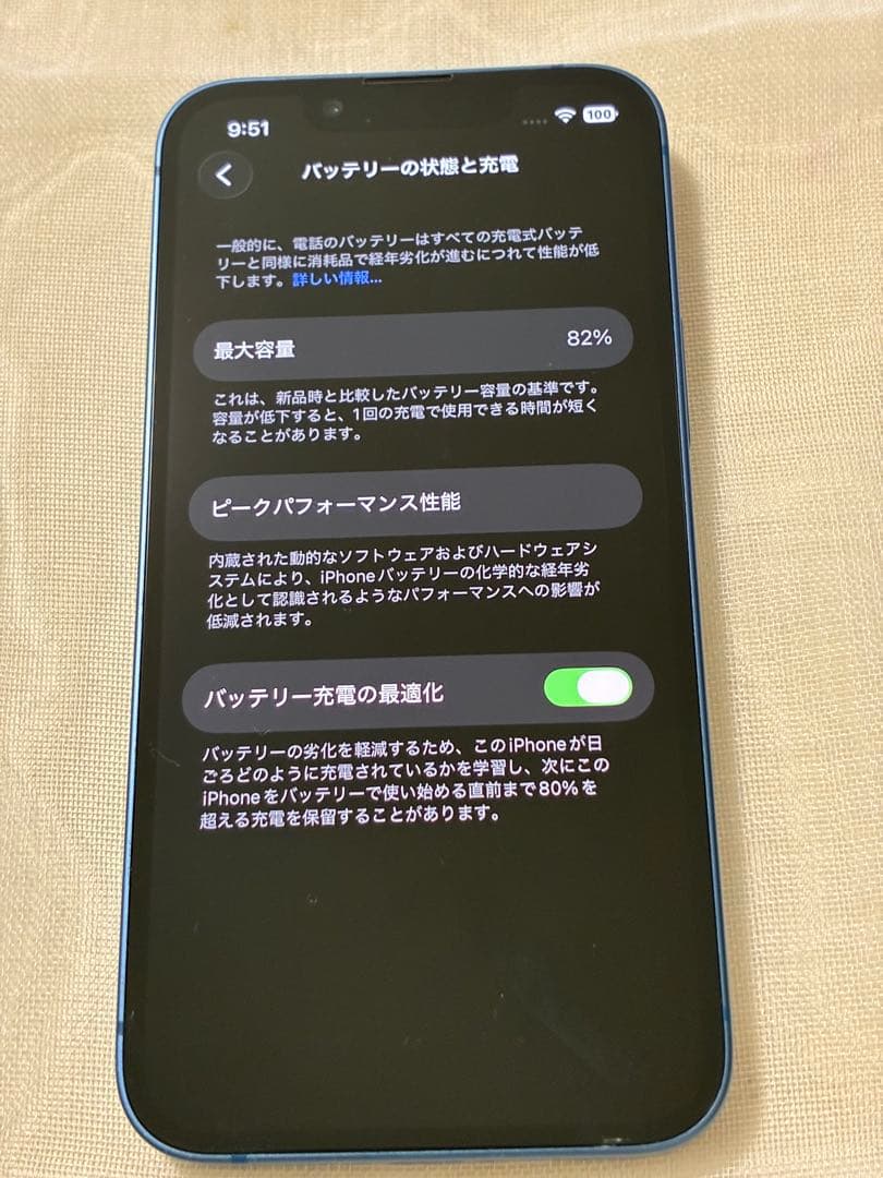 Apple iPhone 13 mini ブルー 本体 充電ケーブル付