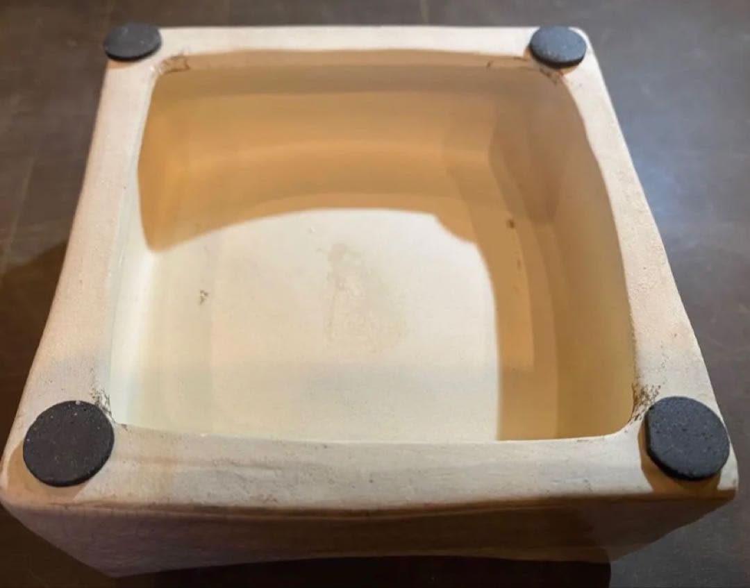 【極美品・お香たて】・手作り・鋳鉄(アンアン)台座・陶器香皿・２点セット レア