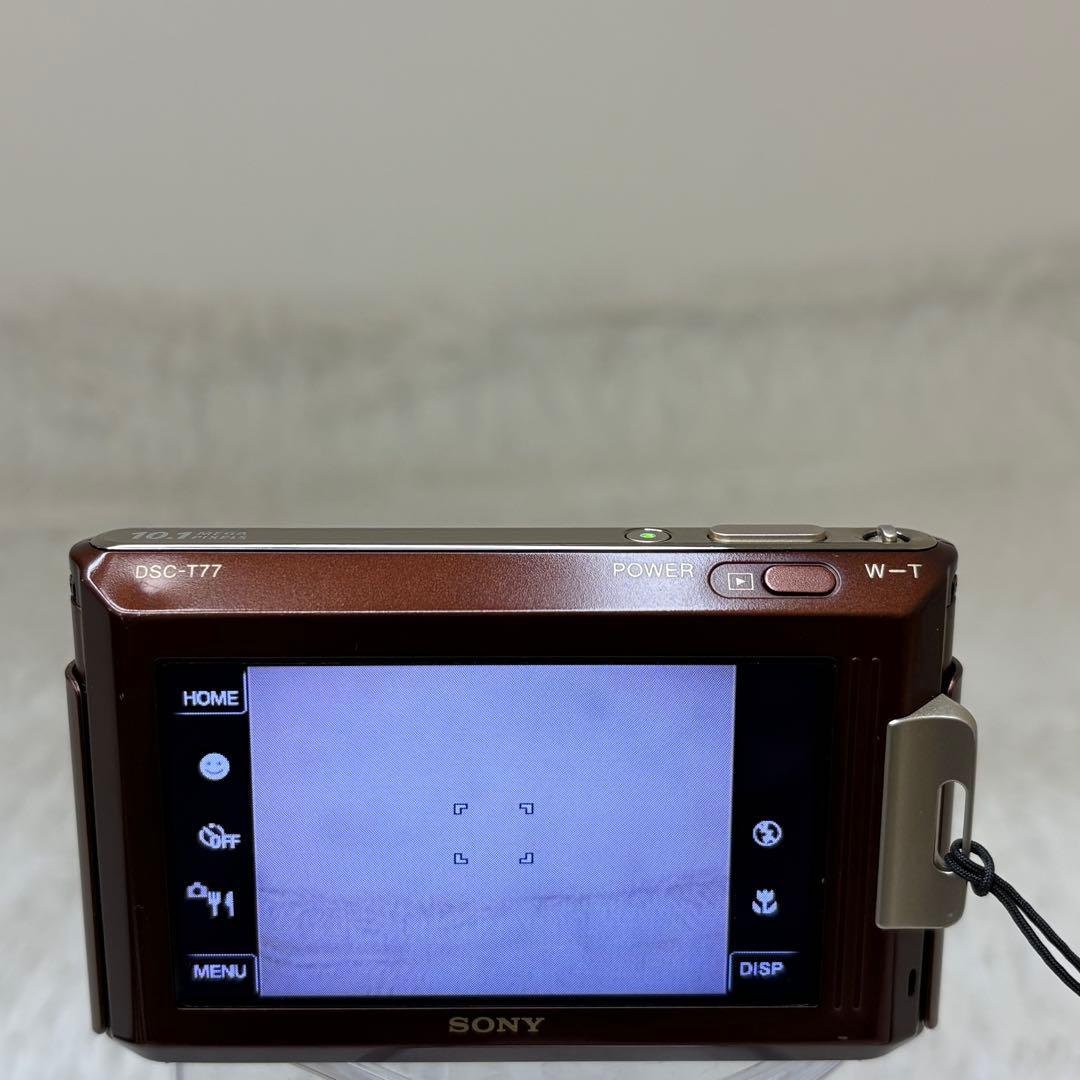 SONY カメラ　DSC-T77 充電器　ブラウン　コンデジ　動作品　訳あり