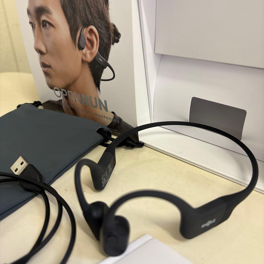 SHOKZ ショックス OpenRun 骨伝導イヤホン ワイヤレス S803 黒