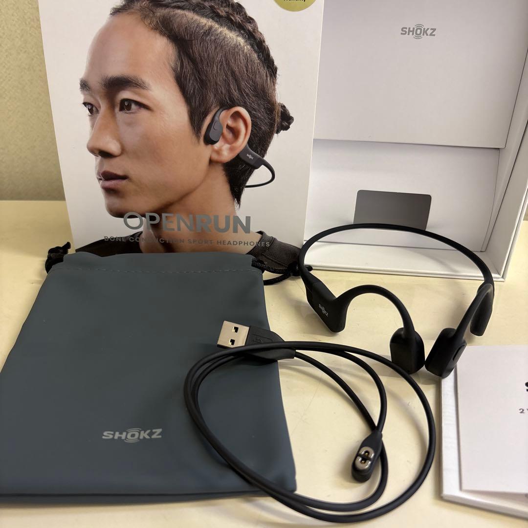 SHOKZ ショックス OpenRun 骨伝導イヤホン ワイヤレス S803 黒