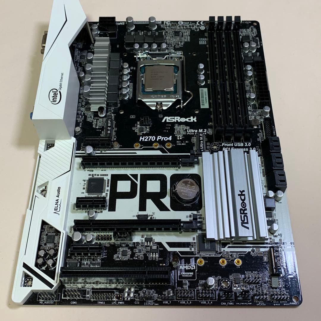 ASRock H270 Pro4 + i5 7500 + CPUクーラー セット