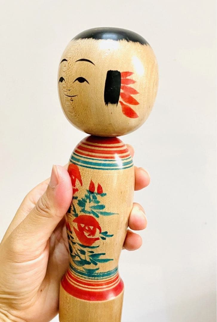 中古 こけし 伝統 木製 日本 人形 水戸寛 コレクション Q 希少　美術品