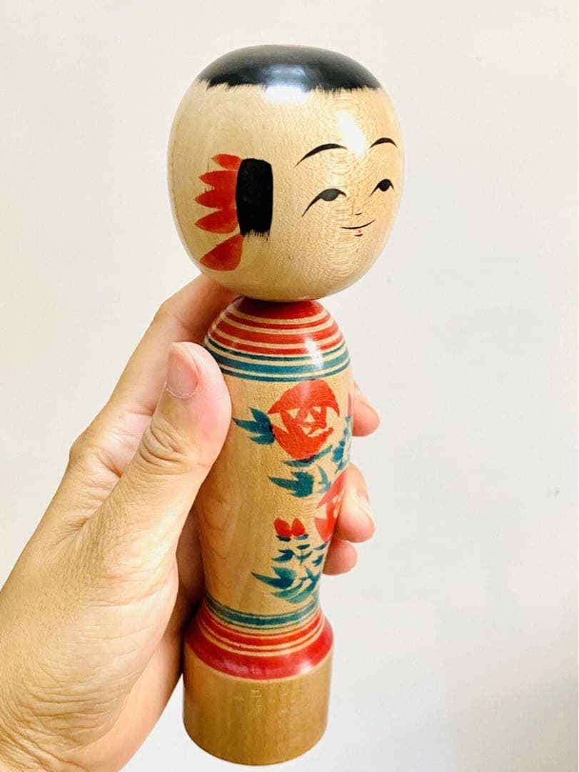中古 こけし 伝統 木製 日本 人形 水戸寛 コレクション Q 希少　美術品