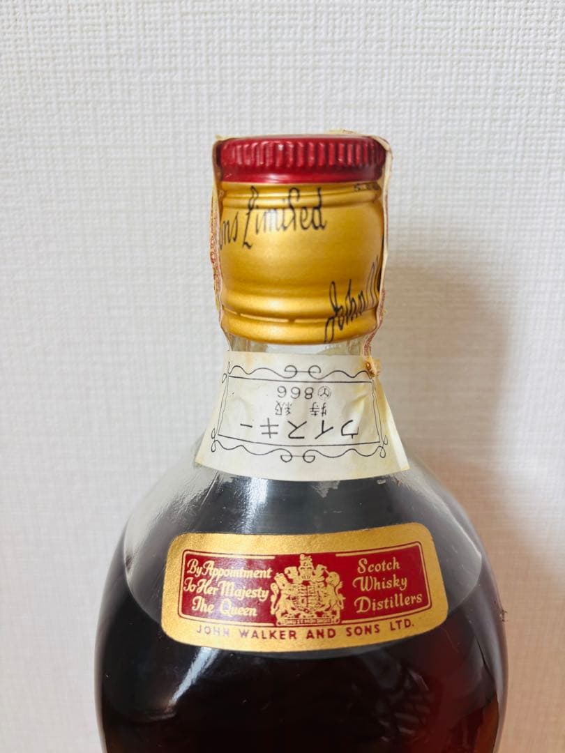 【希少・金キャップ1980年代・特級】ジョニーウォーカーレッドラベル1136ml