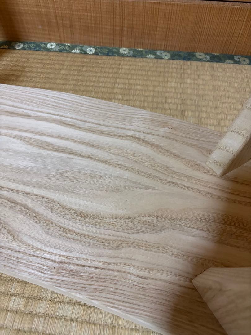 1380建具屋58年のおじいさんの手作り木製サイドテーブル、イス、スツール