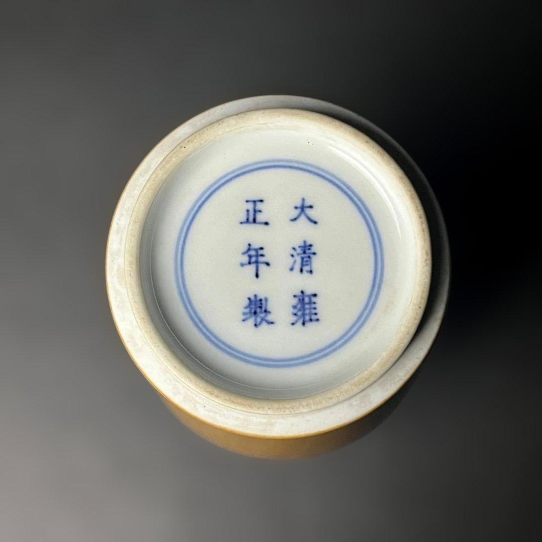 唐物 柿釉 鉄釉観音瓶 大清雍正年製 款 中国美術 景徳鎮 古玩 SH85