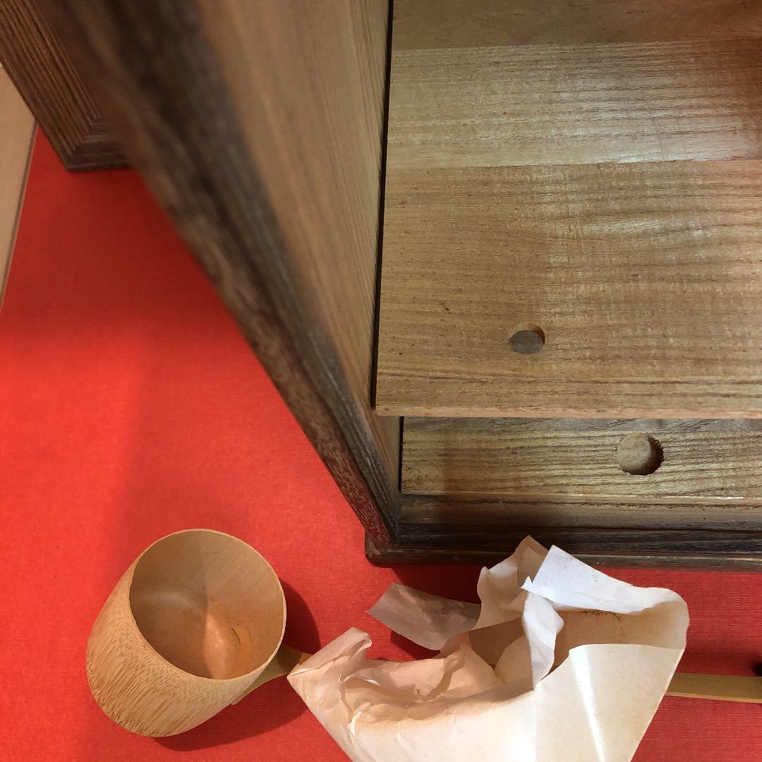 [匿名配達] 桐短冊　焼桐　柄杓　お茶道具
