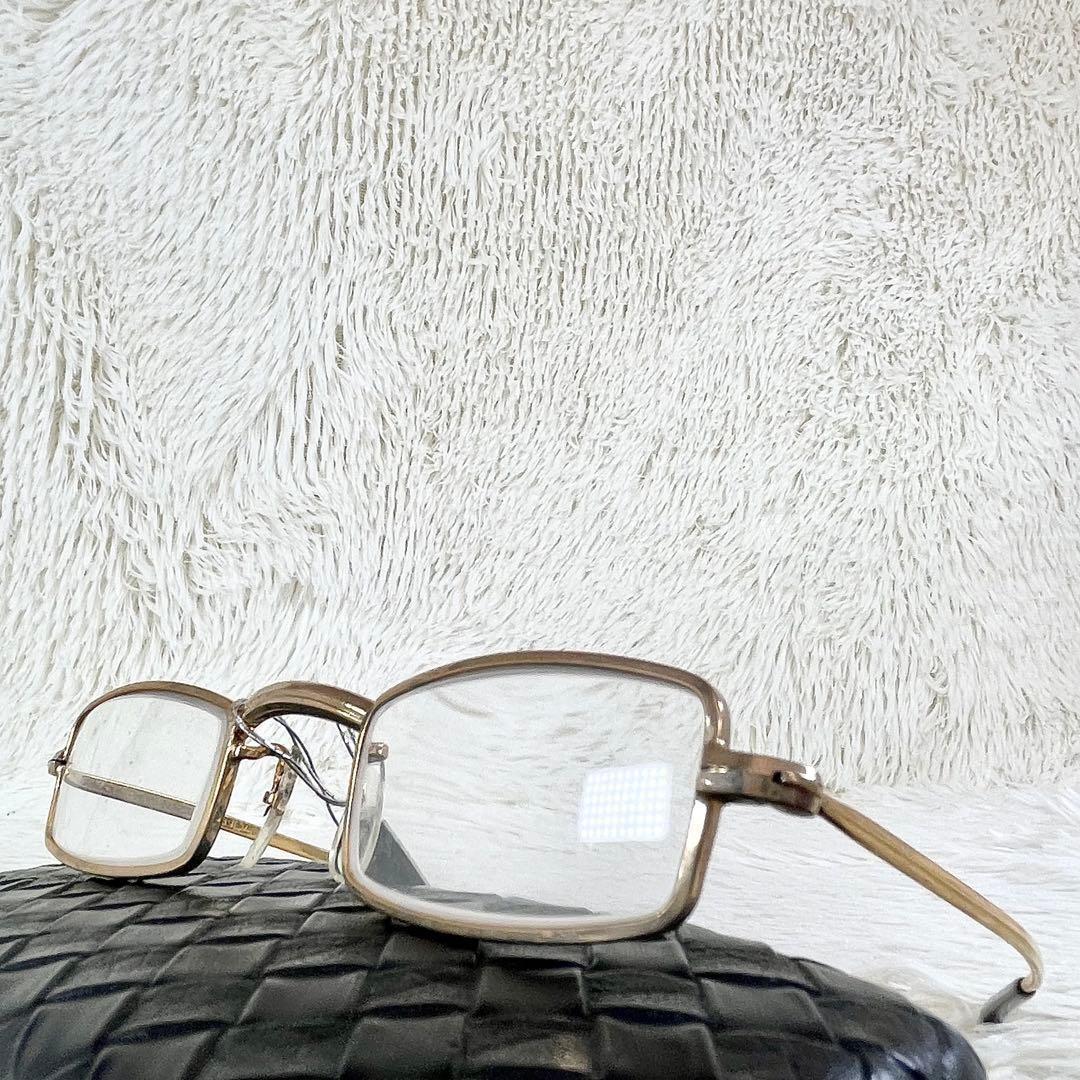 美品　カンダオプティカル　ビンテージ　老眼鏡　3.50　ゴールドフレーム
