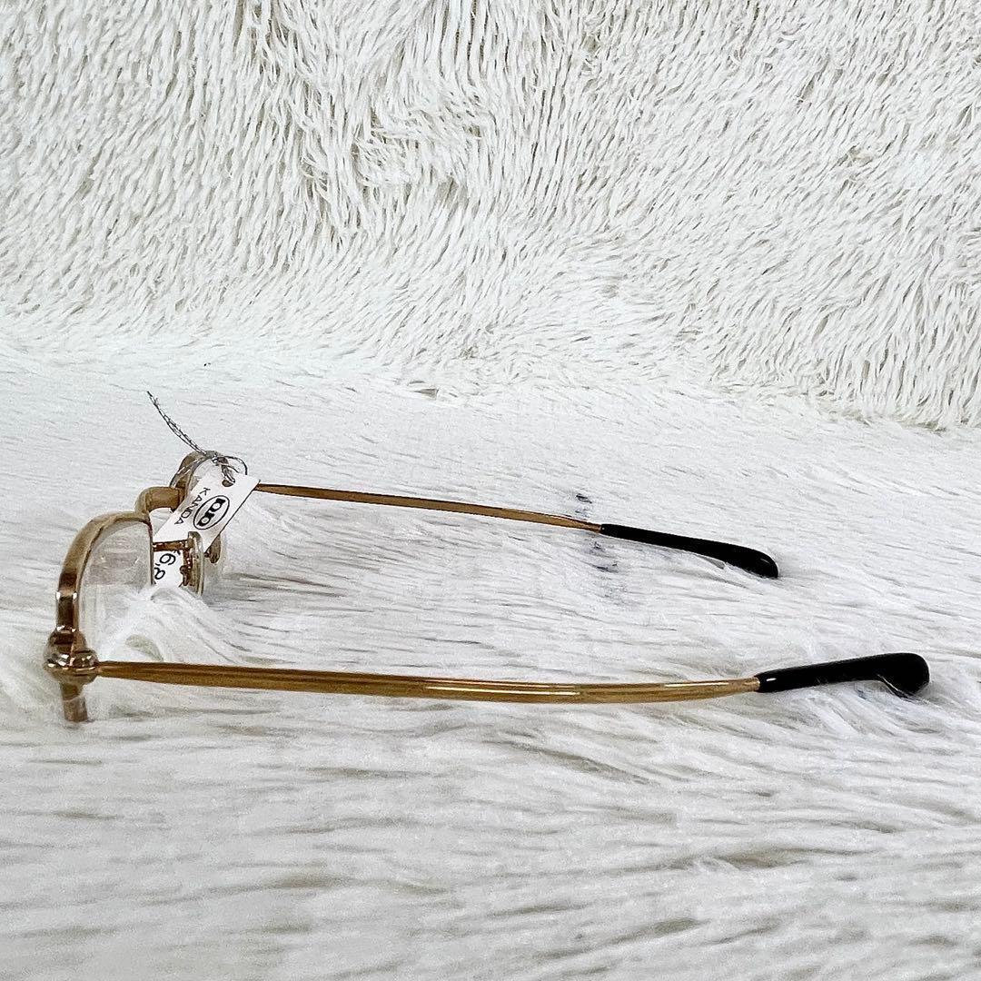 美品　カンダオプティカル　ビンテージ　老眼鏡　3.50　ゴールドフレーム