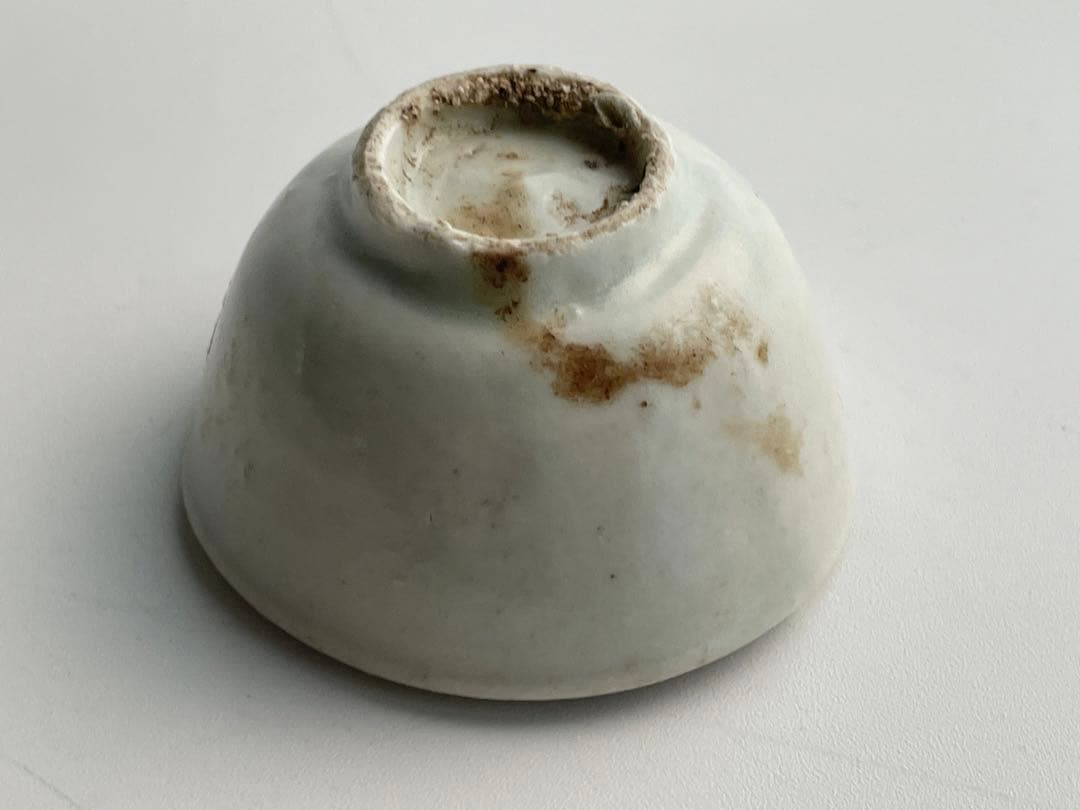 骨董　アンティーク　初期伊万里　白磁盃　酒器　酒盃　杯　残欠　出土　発掘