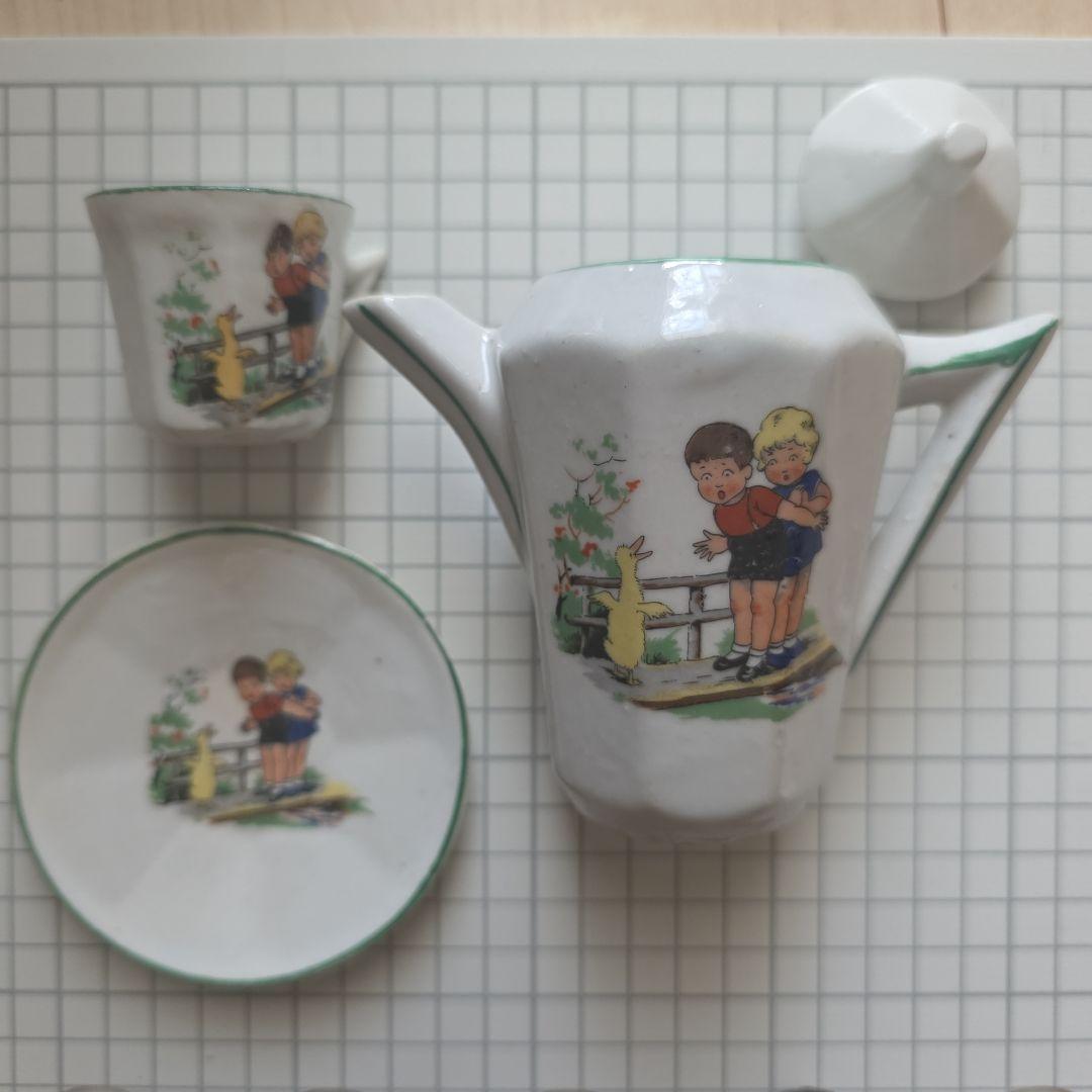 【ちょっと訳あり】 Francevintage ティーポット+カップ&ソーサー
