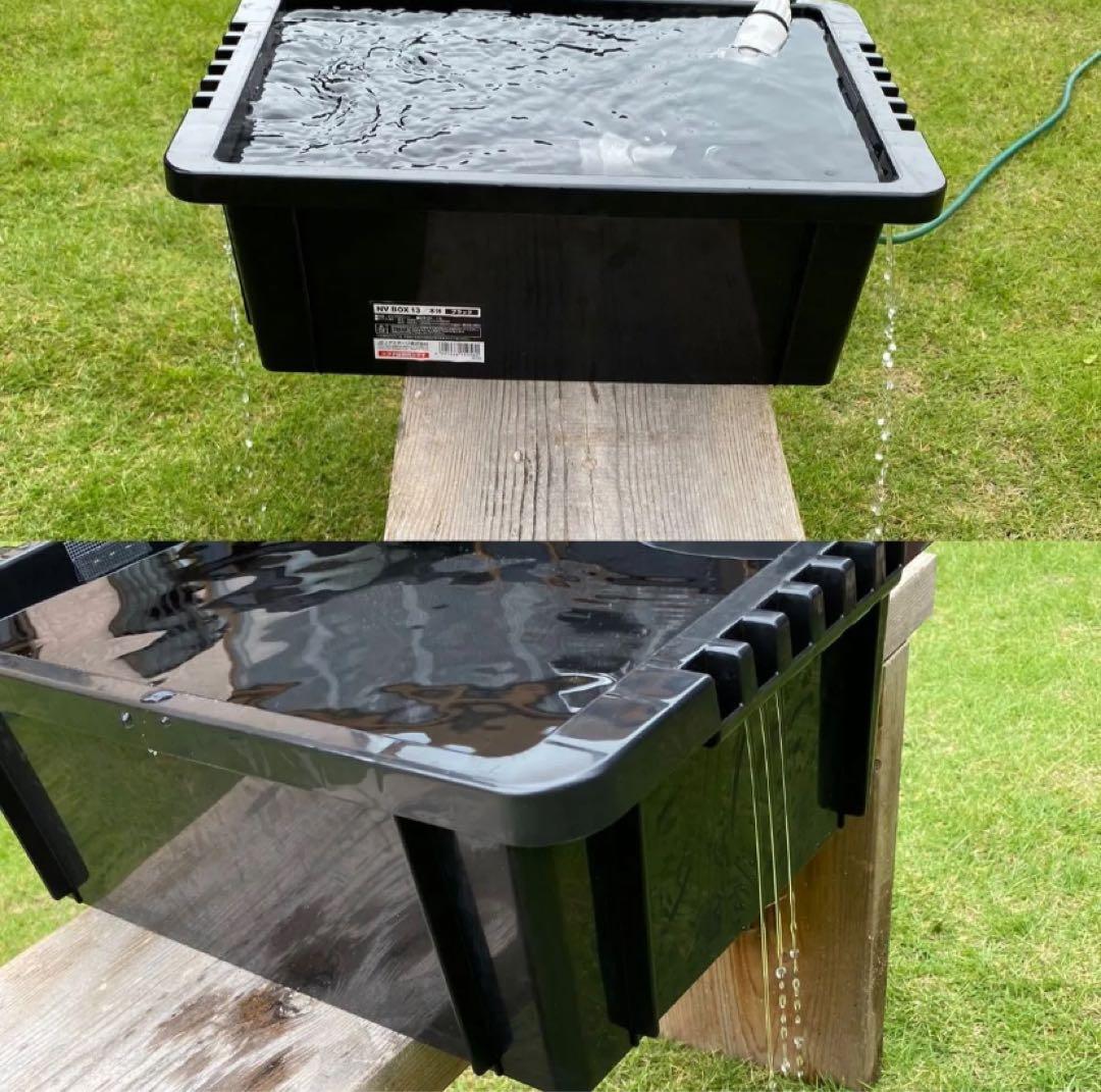 《木枠カバー Dタイプ 13L》ビオトープ用　オーバフロー対策済み メダカ飼育
