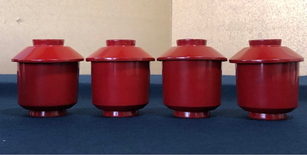 《R》懐石道具セット 岡本陽斎 木製漆器 共箱　1f