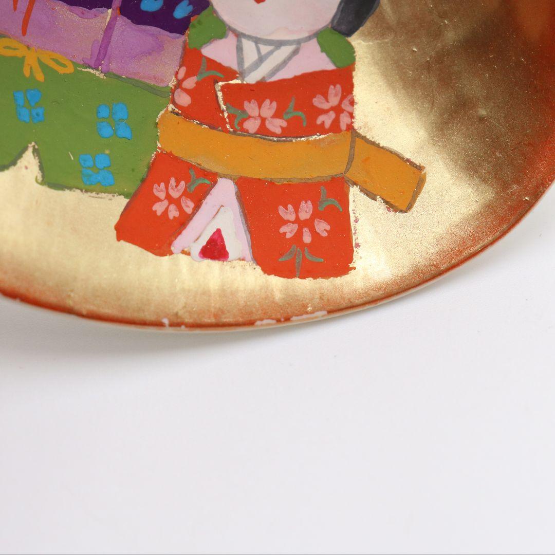 宗朝作 蛤香合 雛人形 立雛 共箱 茶道具　C309　NT1