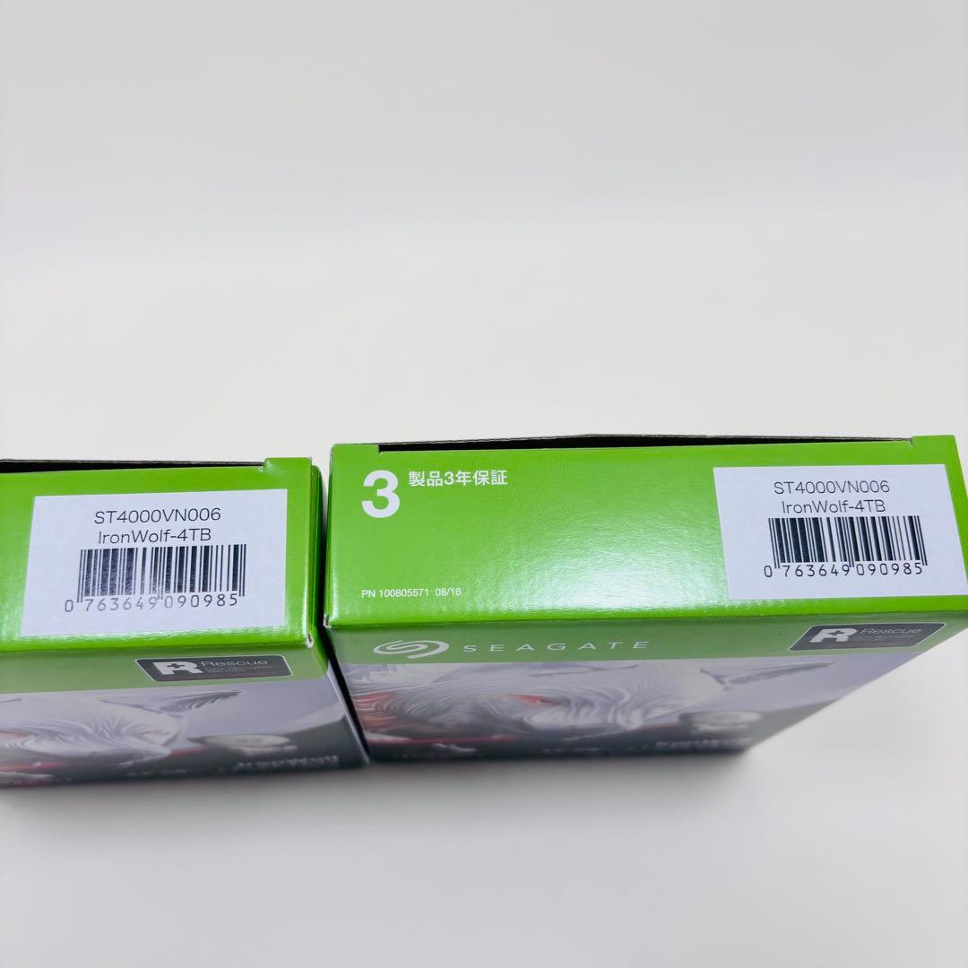 Seagate IronWolf3.5インチ 4TB 2個　使用時間少ない