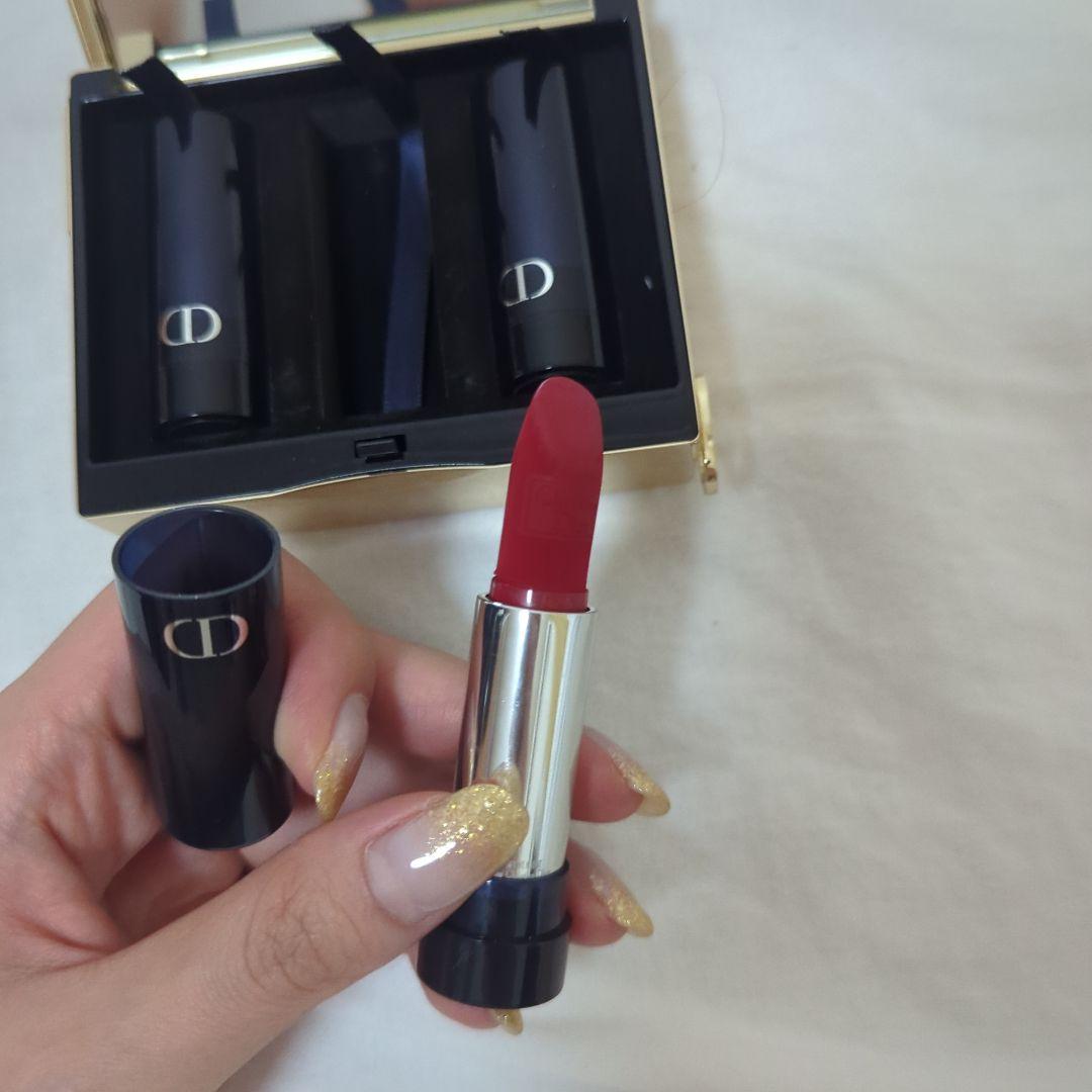 Dior ゴールド ミラー付き口紅セット