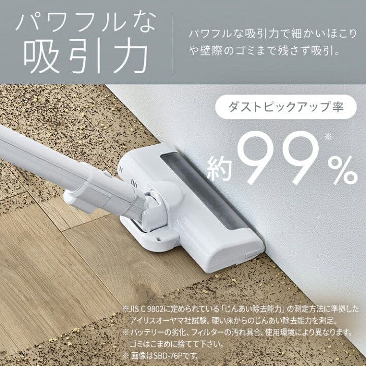 IRIS OHYAMA コードレスハンディクリーナーSBD-G3P-W美品