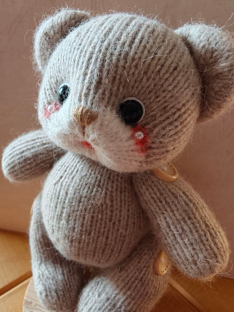 新品|ハンドメイド テディベア 着せ替え人形 ウール製 あみぐるみ 可動式