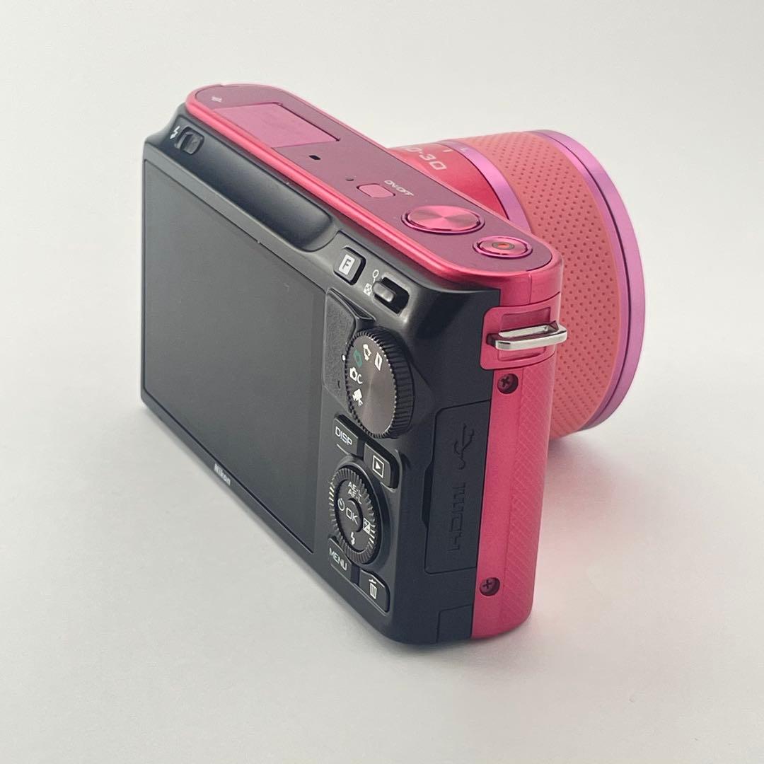 【極上美品・返品保証】Nikon1 J2ピンク10-30 レンズキット