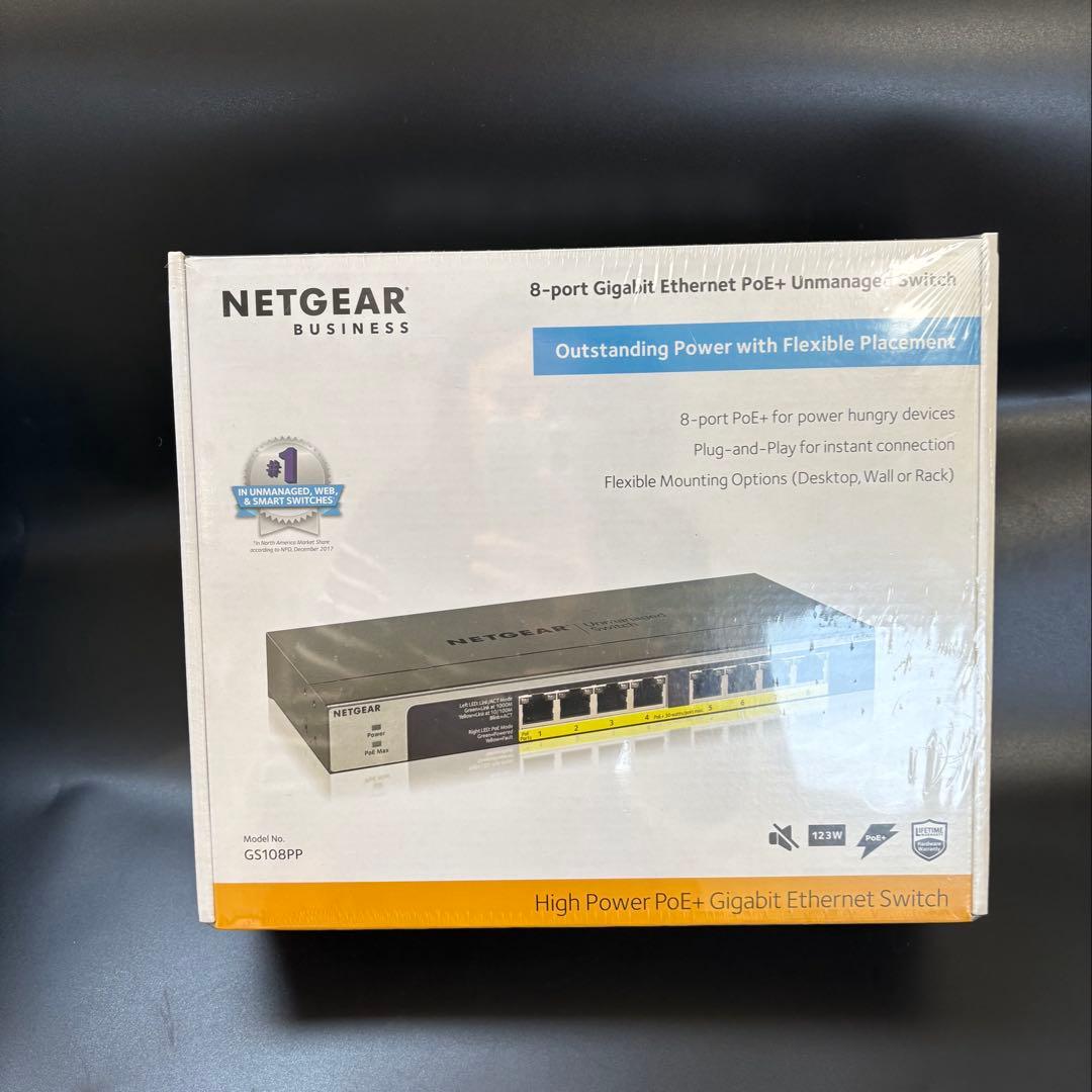 NETGEAR GS108PP 8ポート PoE+ スイッチ