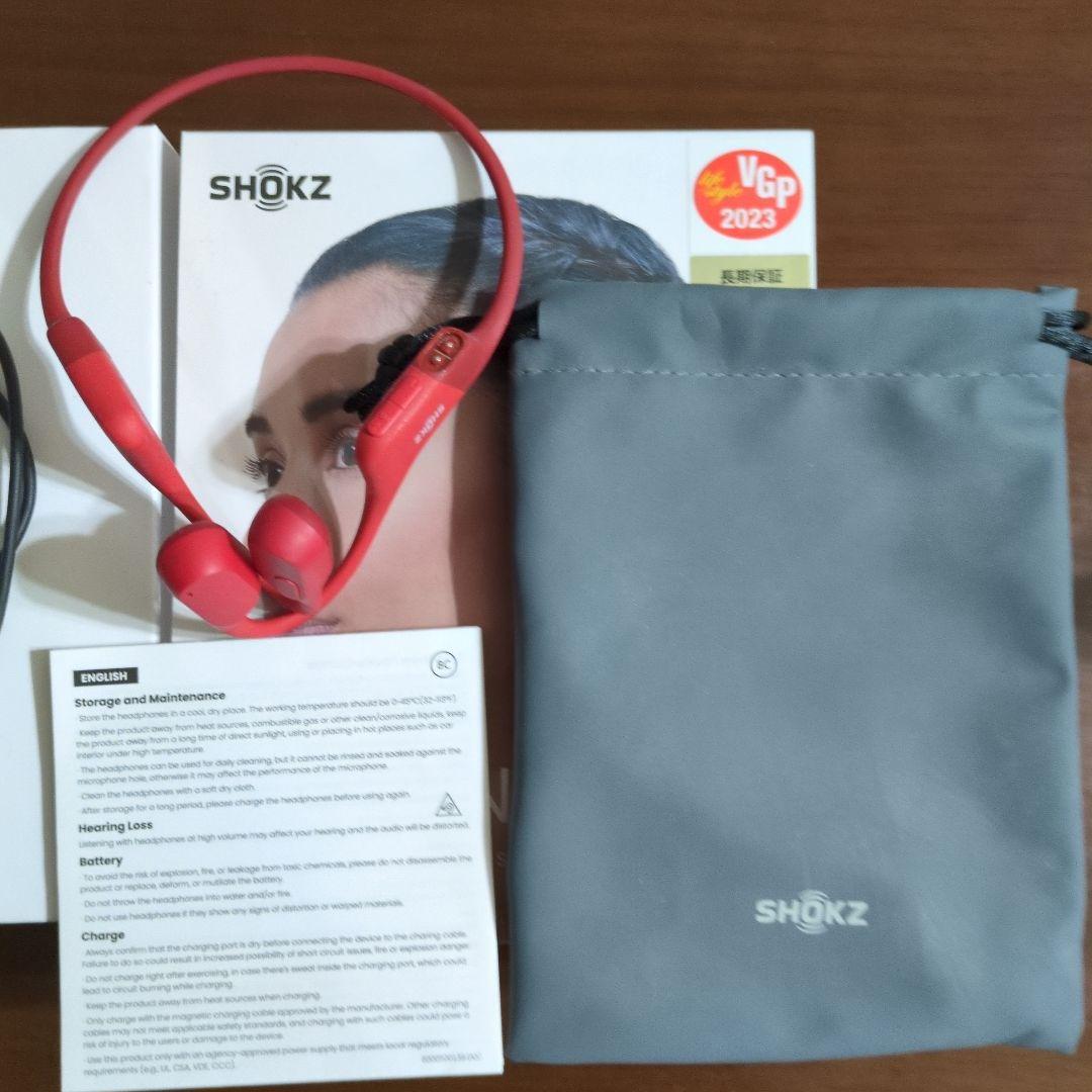SHOKZ OpenRun Red S803 骨伝導イヤホン