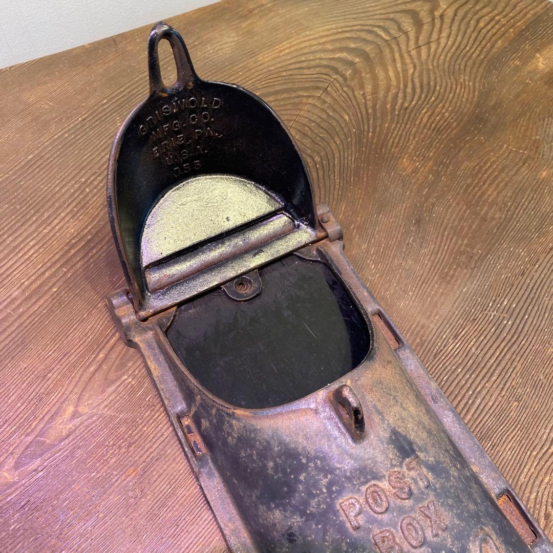 USビンテージ GRISWOLD ポスト メールボックス スチール 郵便受け