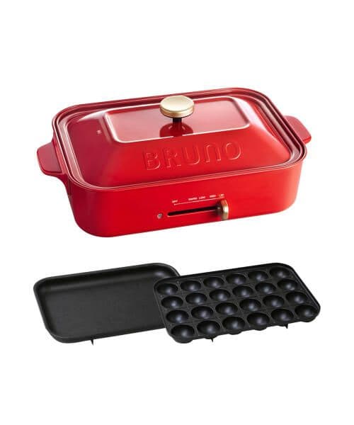 BRUNO ブルーノ　コンパクトホットプレート レッド BOE021