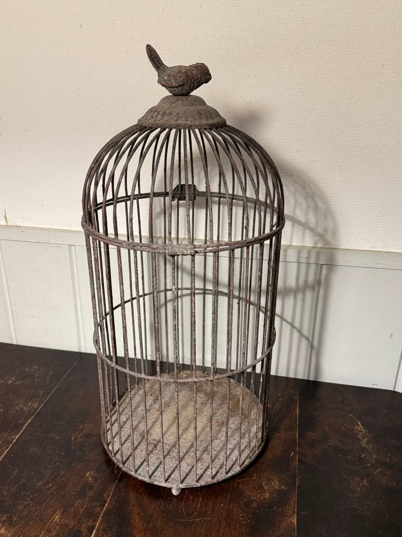 ヴィンテージ　シャビー　鳥籠　鳥カゴ　店舗什器