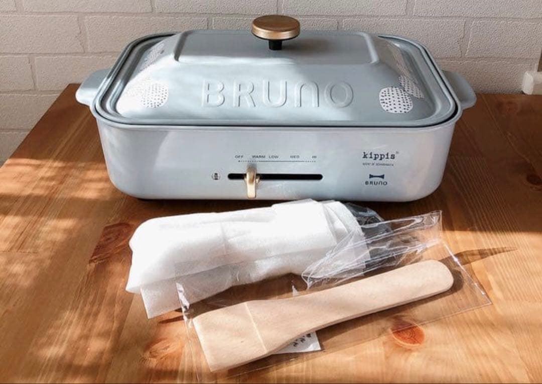 BRUNO ブルーノ コンパクトホットプレート 本体 プレート2種 ネイビー