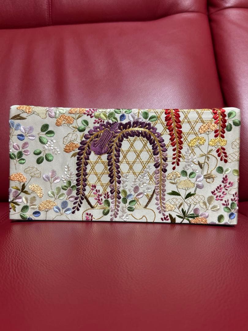 刺繍入り和風収納ボックス