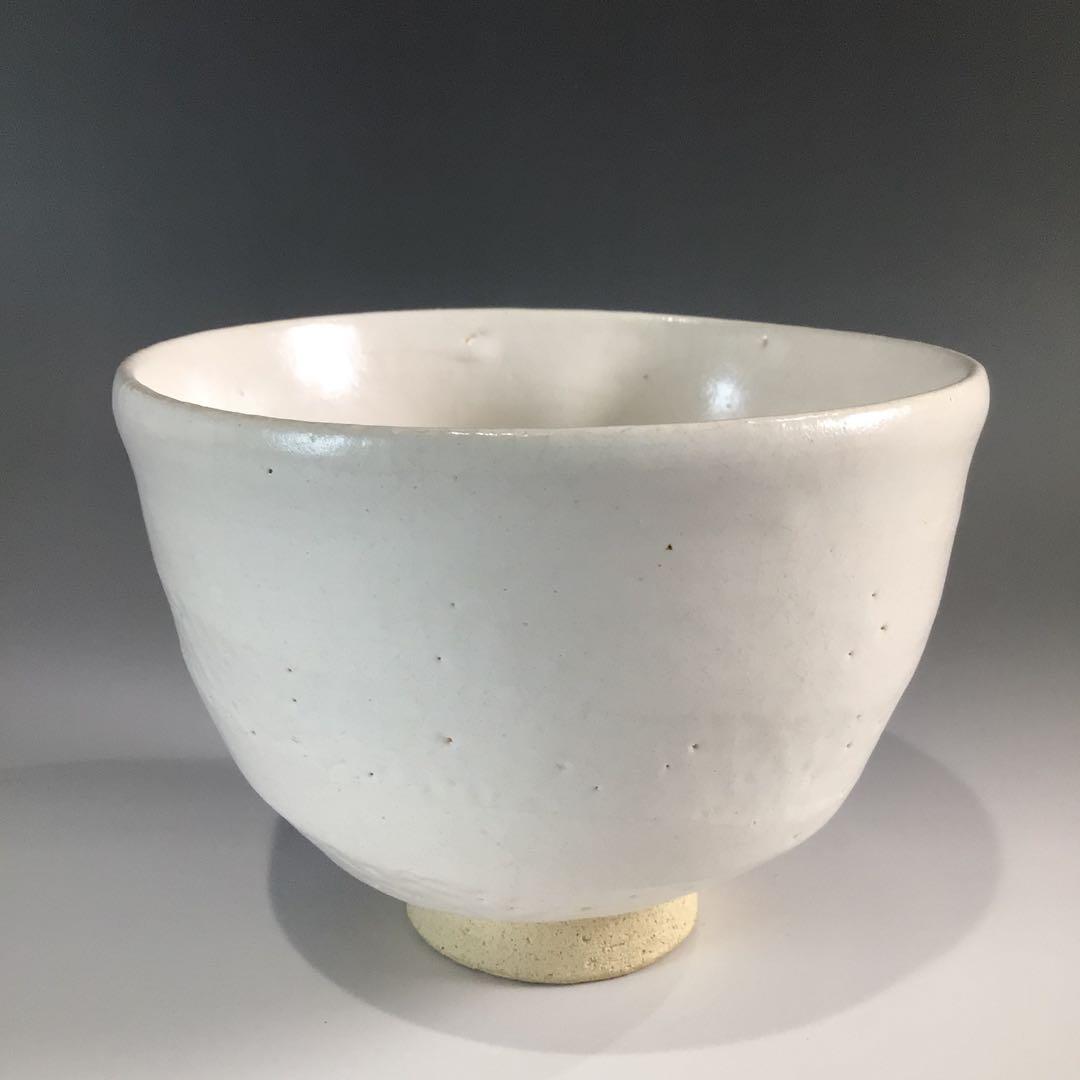 Ｐ５８２　茶碗　『赤膚焼』『赤膚山　古瀬尭三造』　抹茶碗　共箱　茶道具