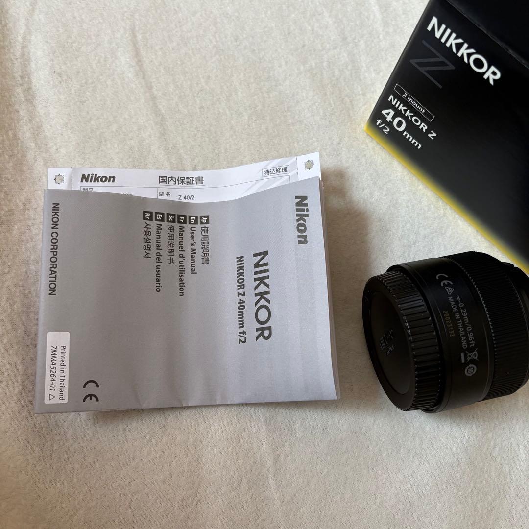 Nikon NIKKOR Z 40mm f/2 Zマウント 単焦点レンズ　正規品