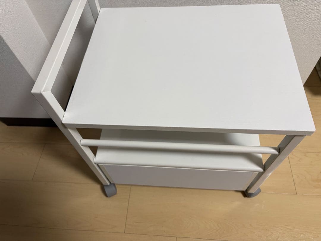 PJC-7002-WH 引出し付き プリンター台 ワゴン ラック キャスター付き