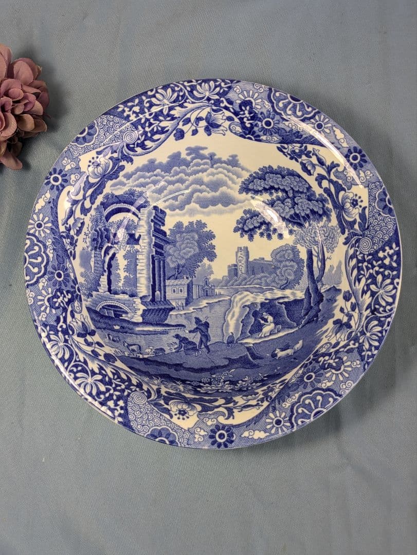 イギリス アンティーク スポード Spode ブルーイタリアン サラダボウル