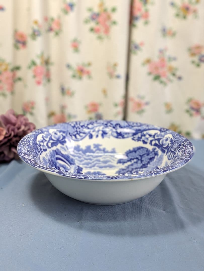 イギリス アンティーク スポード Spode ブルーイタリアン サラダボウル