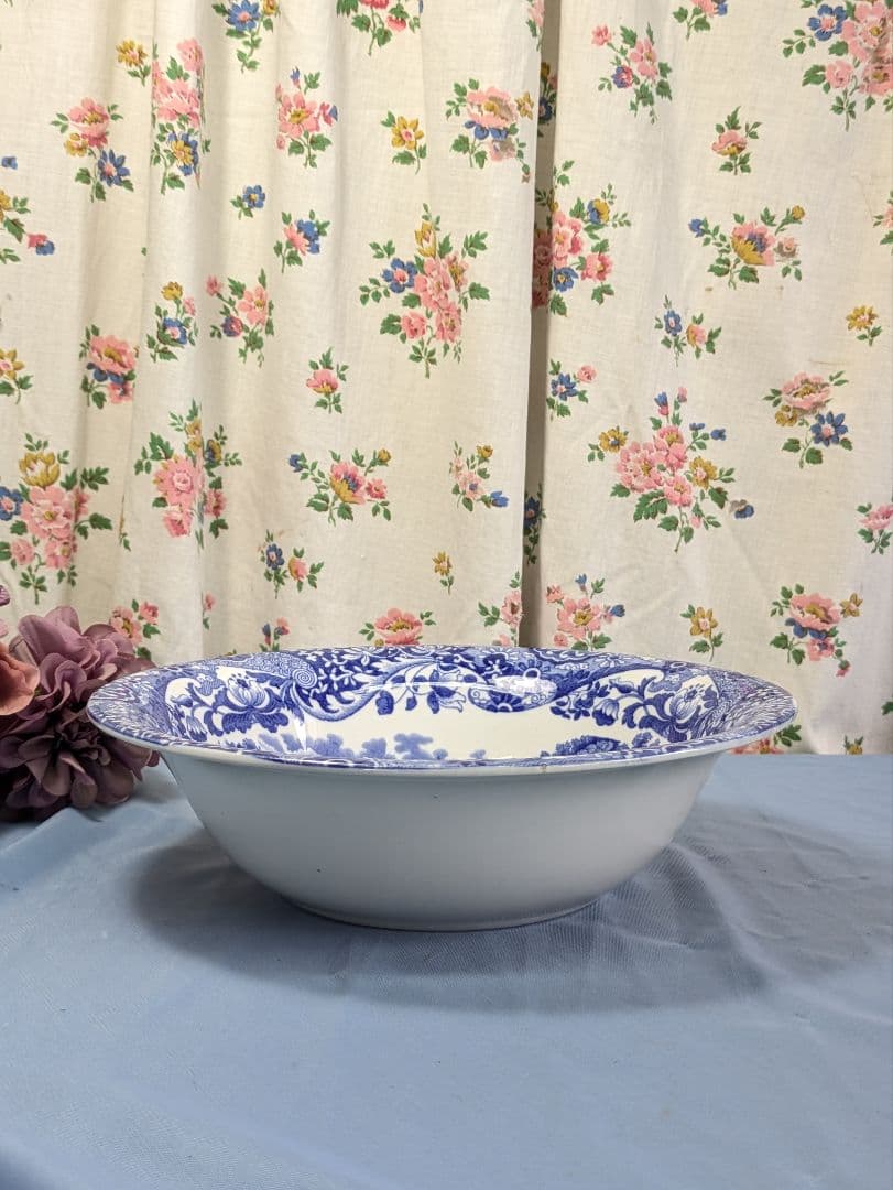 イギリス アンティーク スポード Spode ブルーイタリアン サラダボウル
