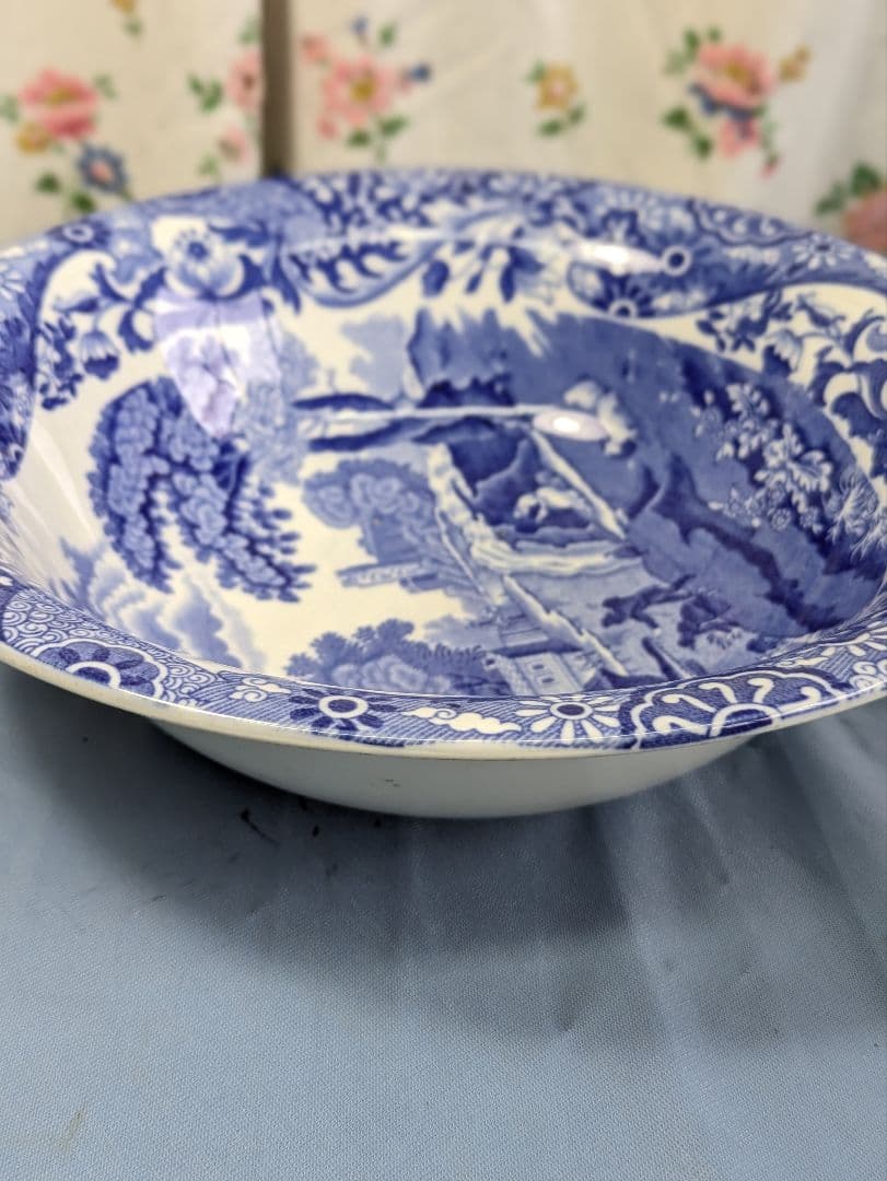 イギリス アンティーク スポード Spode ブルーイタリアン サラダボウル