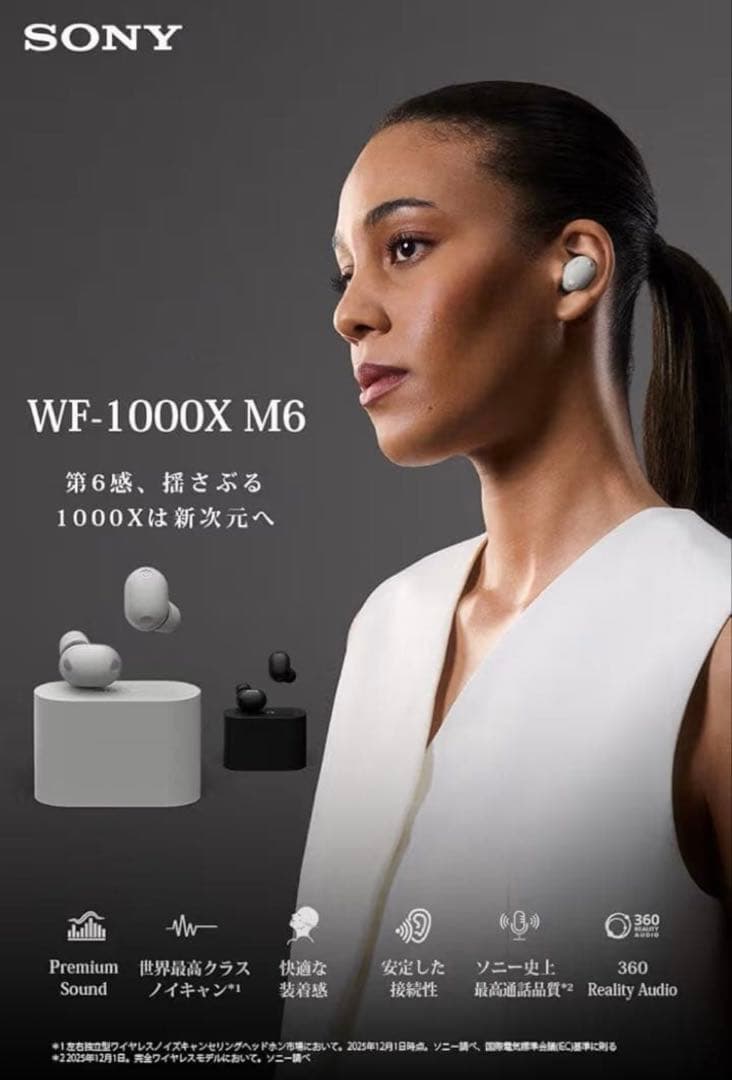 新品未開封/SONY(ソニー)ワイヤレスイヤホン WF-1000XM6/シルバー
