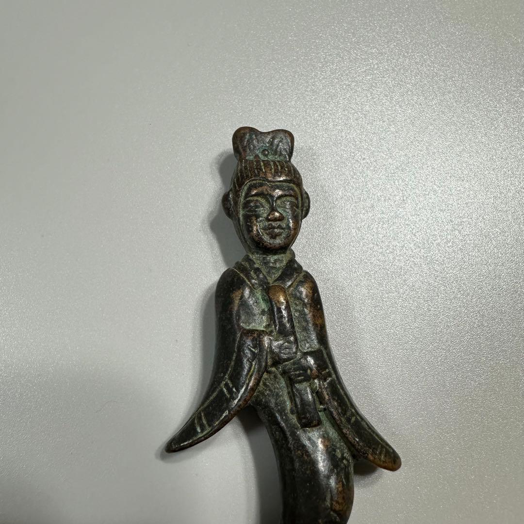 旧蔵　祭祀品　魔除け女性　人形埴輪　銅製