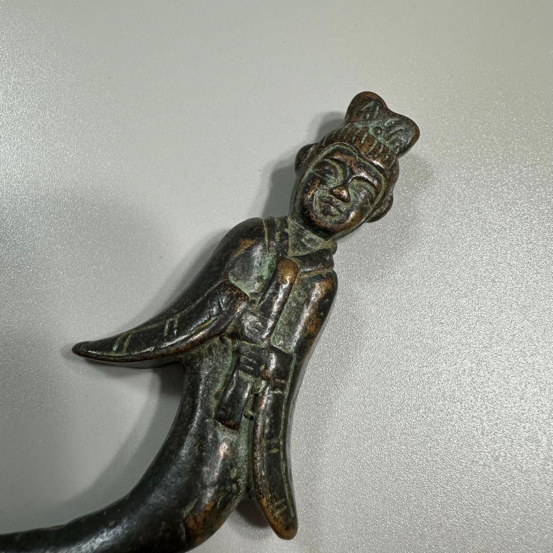 旧蔵　祭祀品　魔除け女性　人形埴輪　銅製