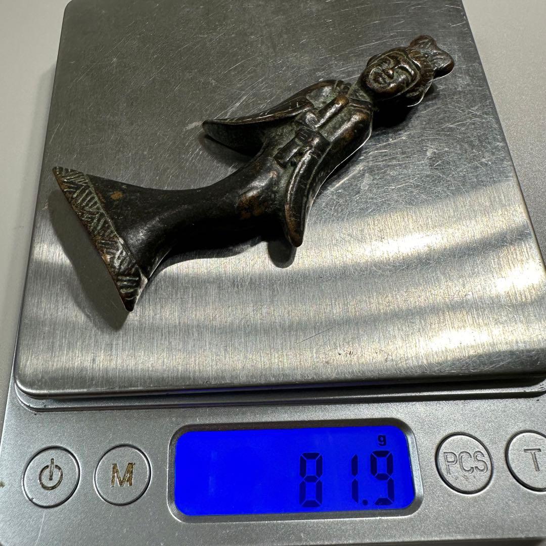 旧蔵　祭祀品　魔除け女性　人形埴輪　銅製