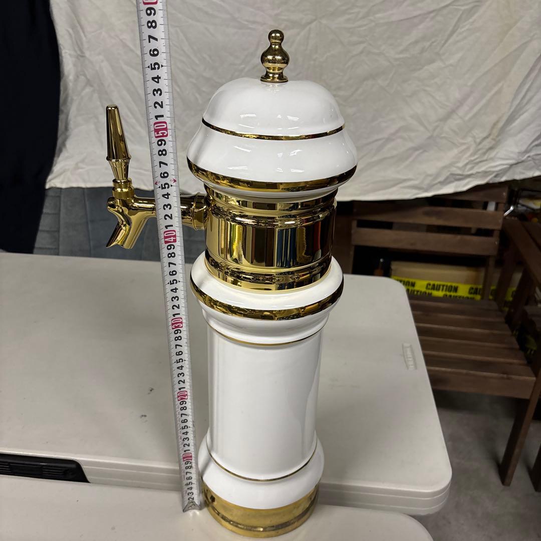 生ビールサーバー　陶器製　白