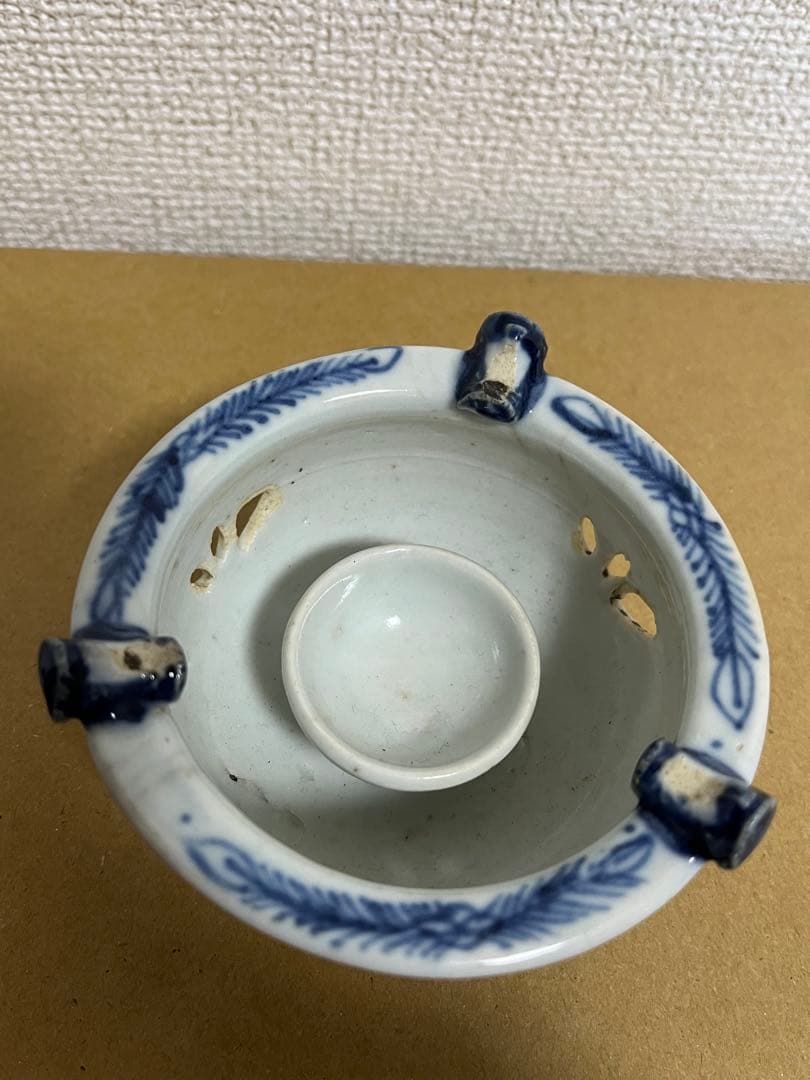 中国古玩清時代新渡 染付2点唐物 時代物