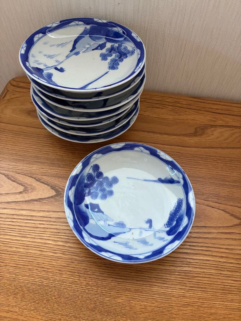4枚セット【明治時代の古いお皿】明治アンティーク 骨董品