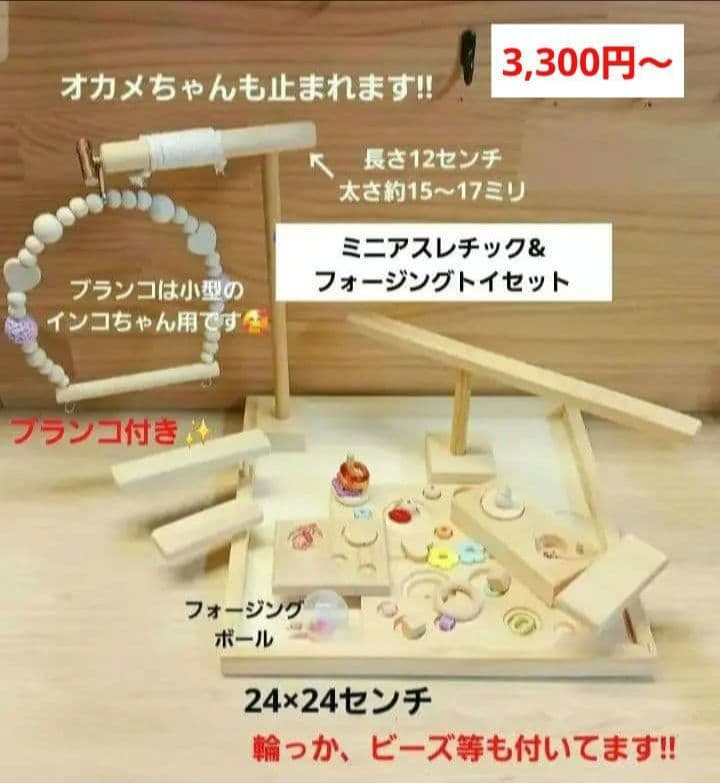 $263　⭐　フォージングトイセット⭐　輪投げ　バードトイ　文鳥　インコ