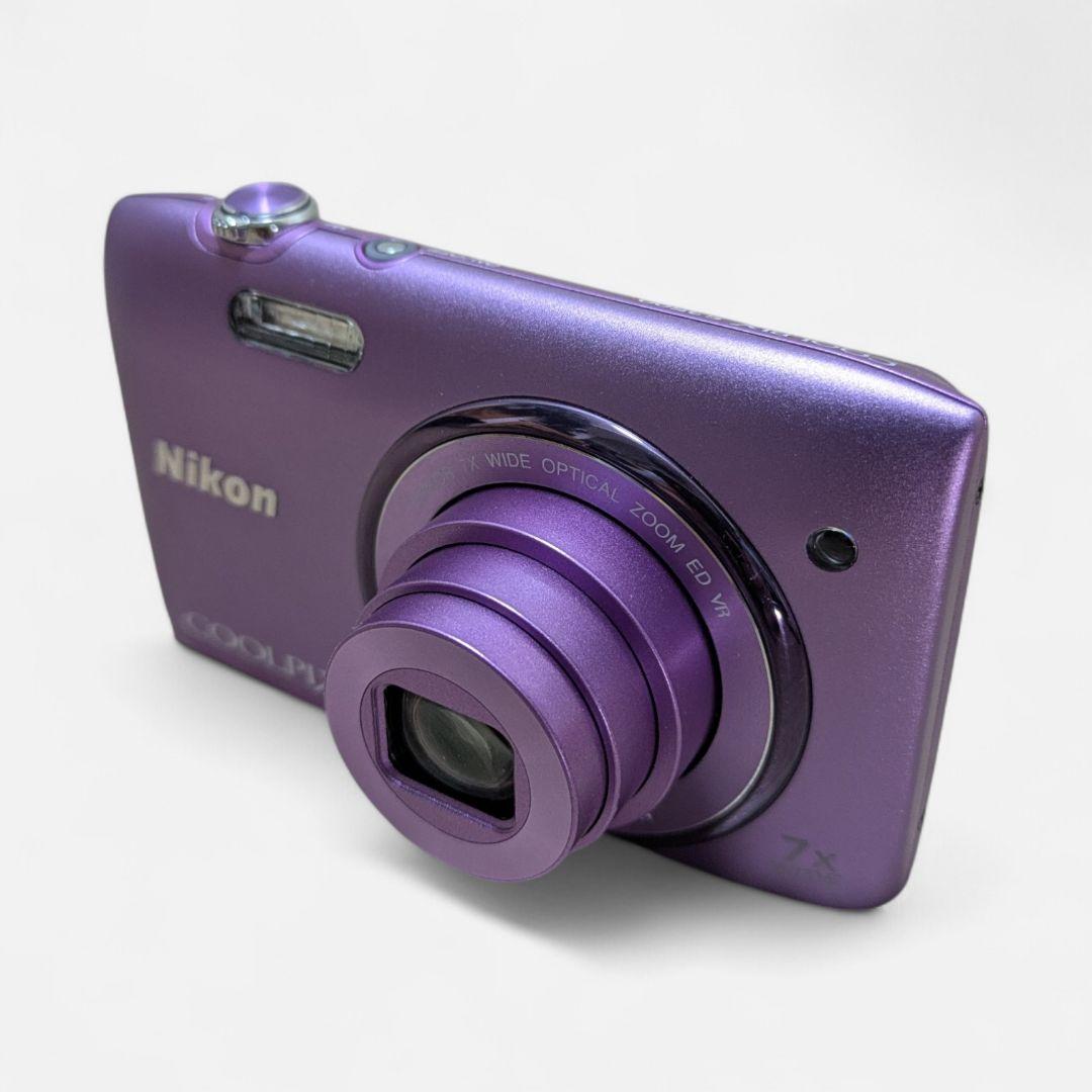 Nikon ニコン COOLPIX クールピクス S3500 デジカメ パープル